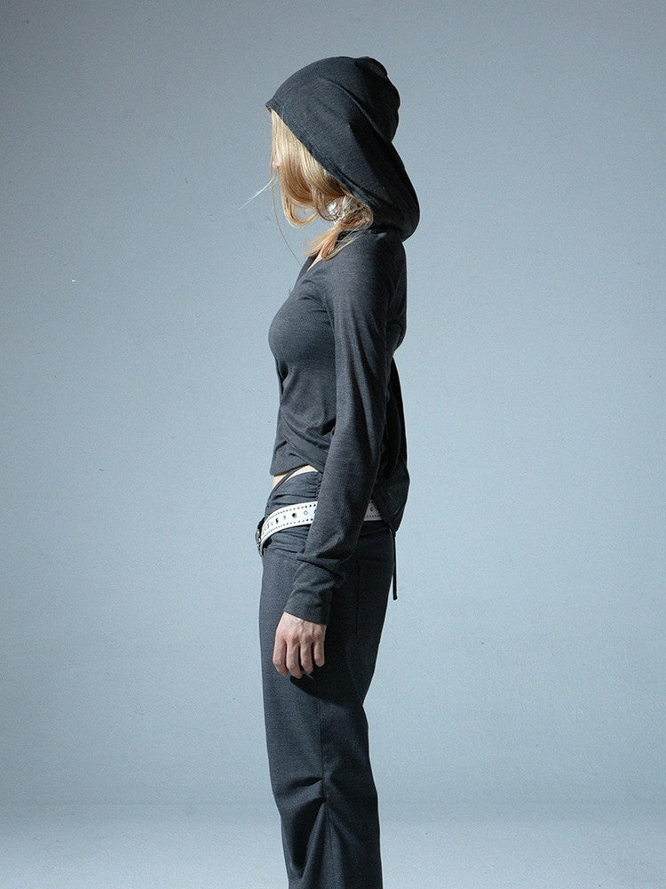 Low-Waist Stretch Slim Casual Flare-Pants