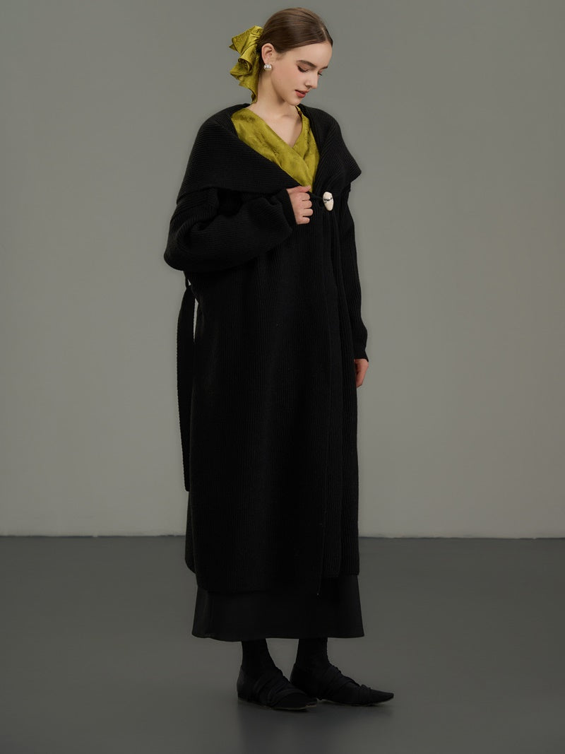 Sweat à capuche Plane laine simple et long-coat