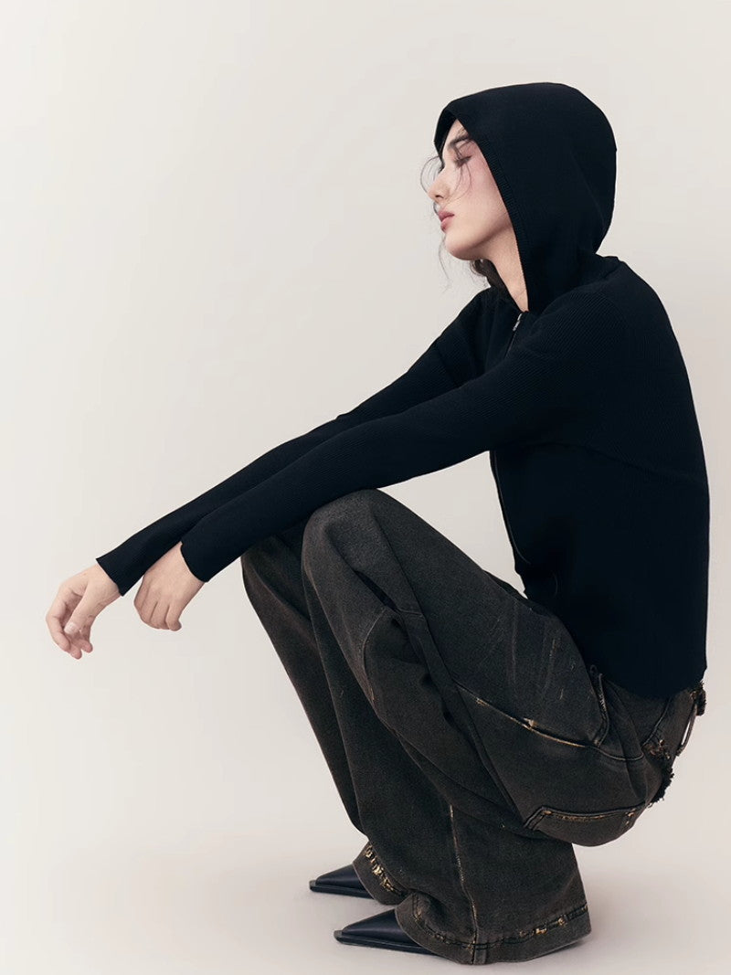 Denim pantalon casial en vrac droit