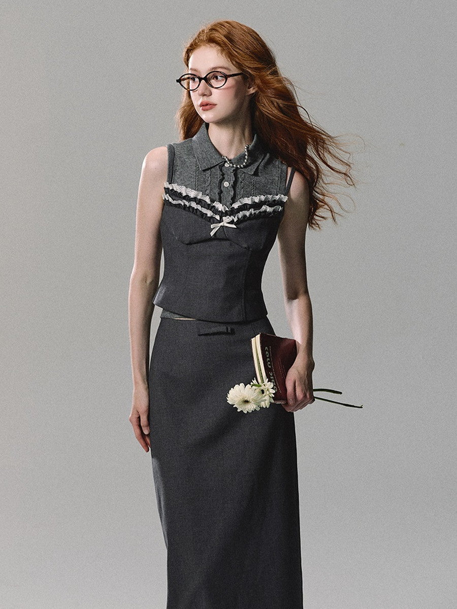 Frill Lace Inner Ribbon Classy Camisole