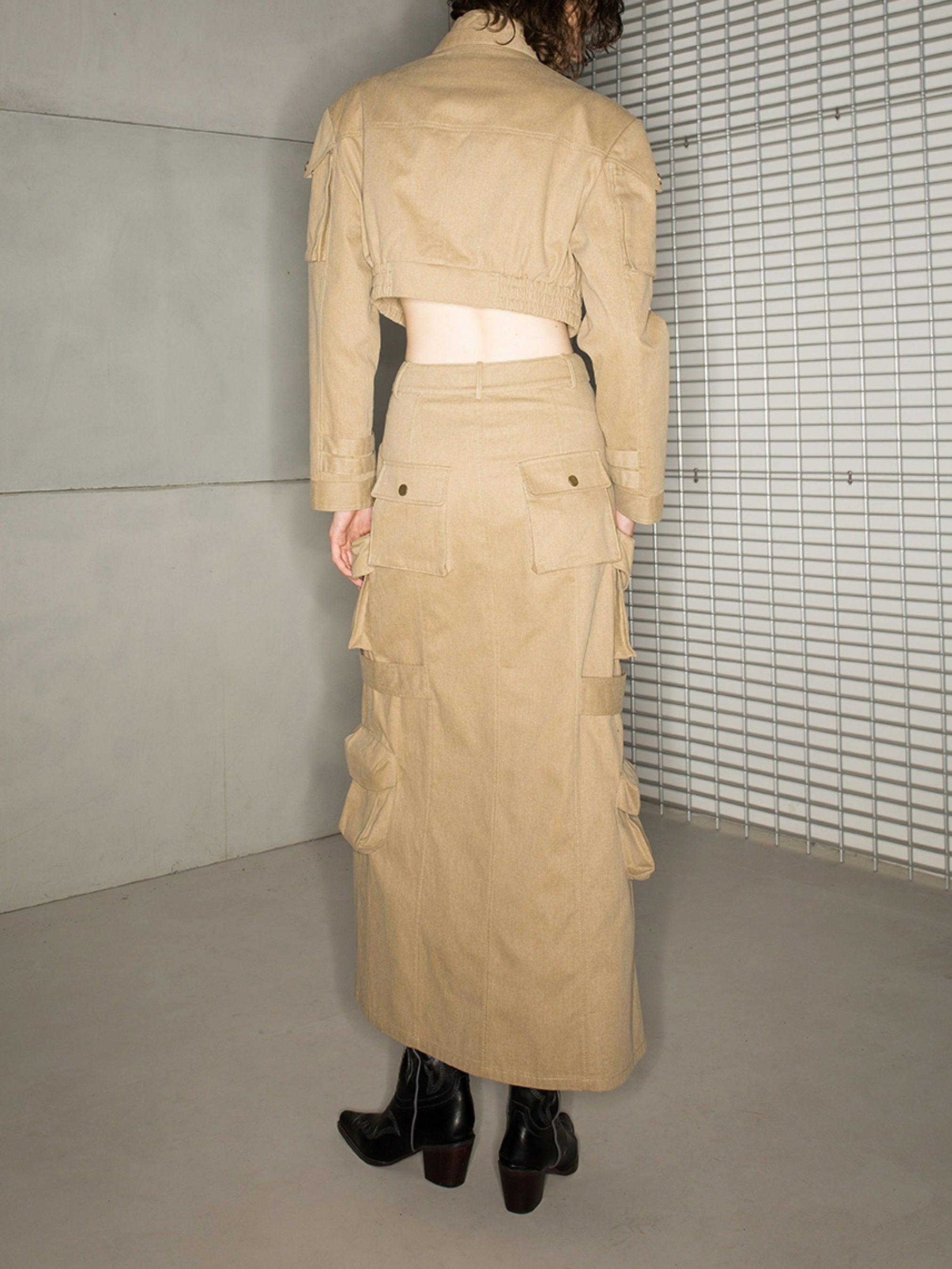 Casual Nichi Plain gutaussehende Kurzjacke & Langstachel