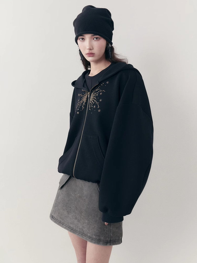 Leather Casual Handsome Set-Up Jacket&Mini-Skirt