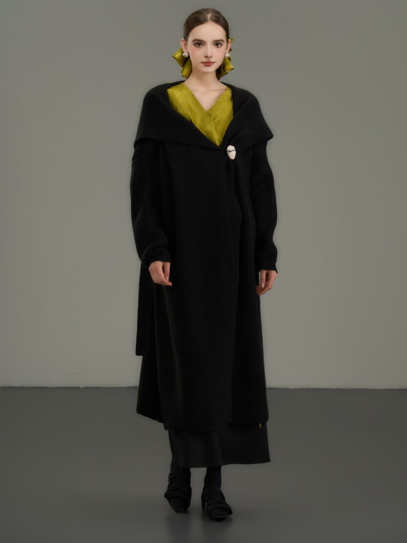 Sweat à capuche Plane laine simple et long-coat