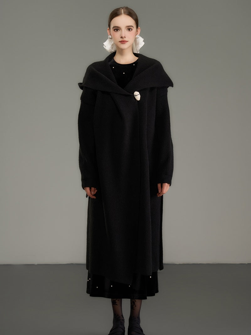 Sweat à capuche Plane laine simple et long-coat