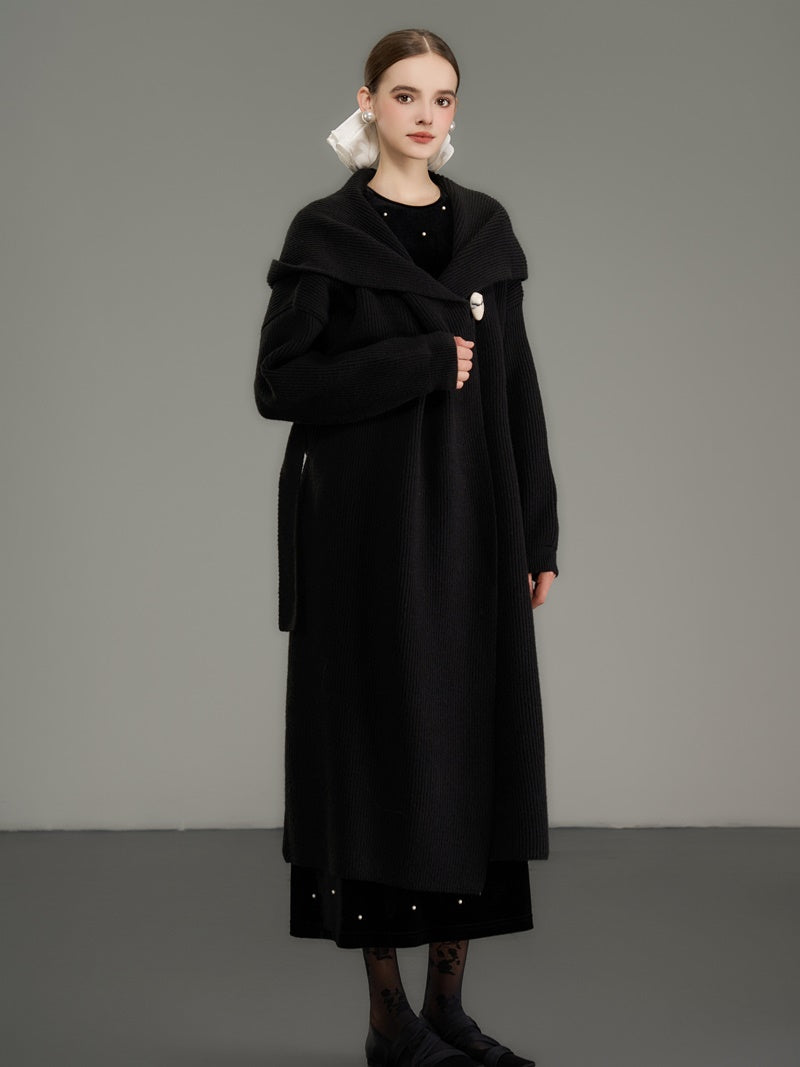 Sweat à capuche Plane laine simple et long-coat