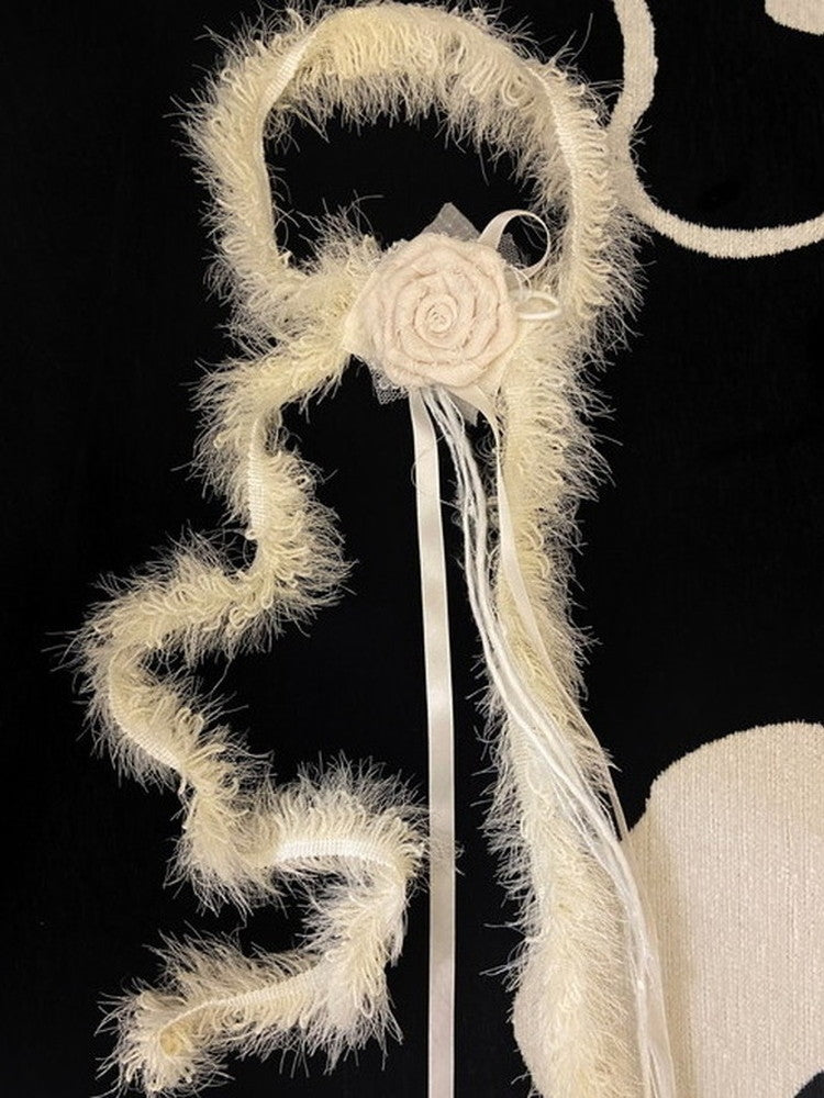 Rose Slim Fure Rose Choker Necklace