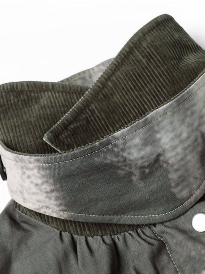 페인트 스프레이 오버사이즈 니치 롱 셔츠