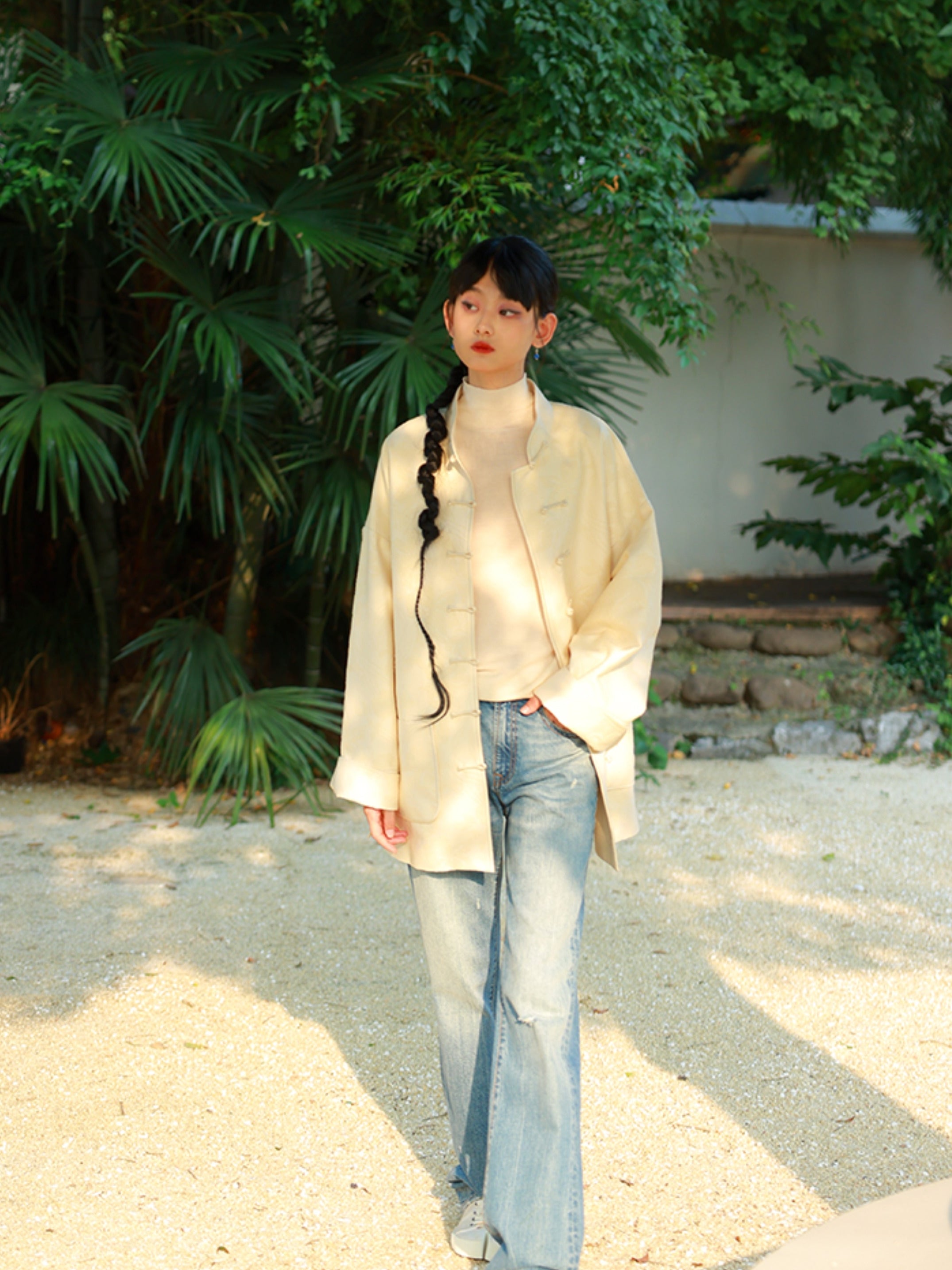Embroidery China Retro Oversize Jacket