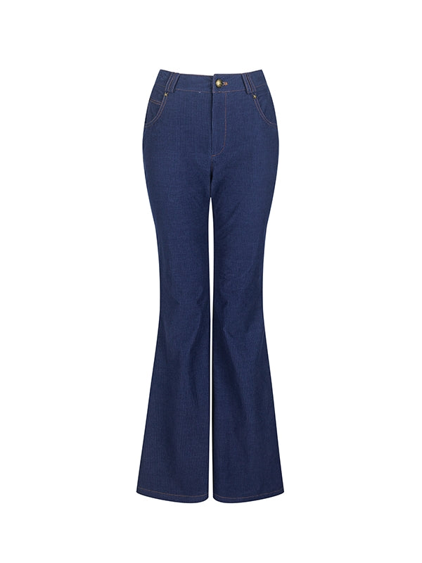 Jeans lässige, schlanke Casual Flare-Hose Casual Fit