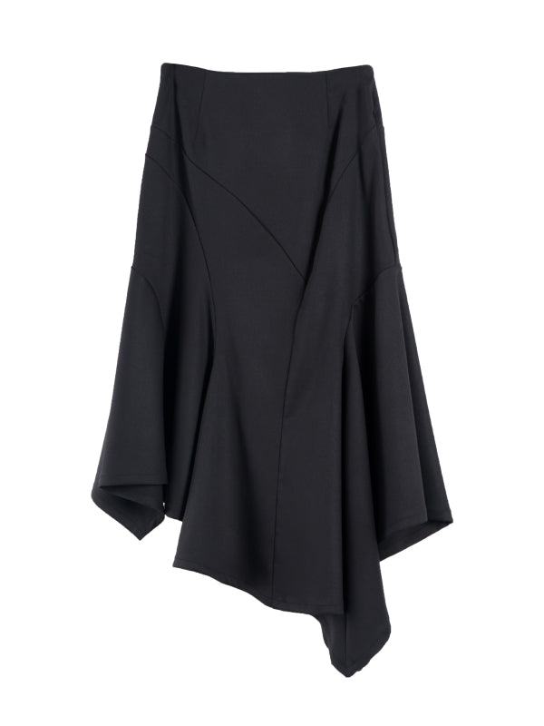 Knit Nichi Bi-Color Slim Classy Tops&Mermaid-Skirt