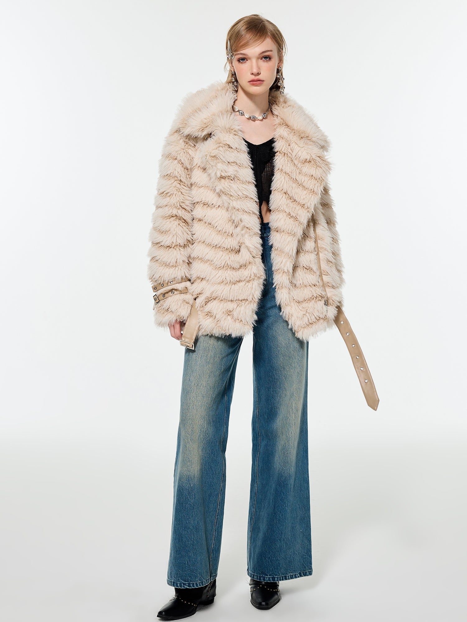 Fur Fluffily Volume Elegant Jacket