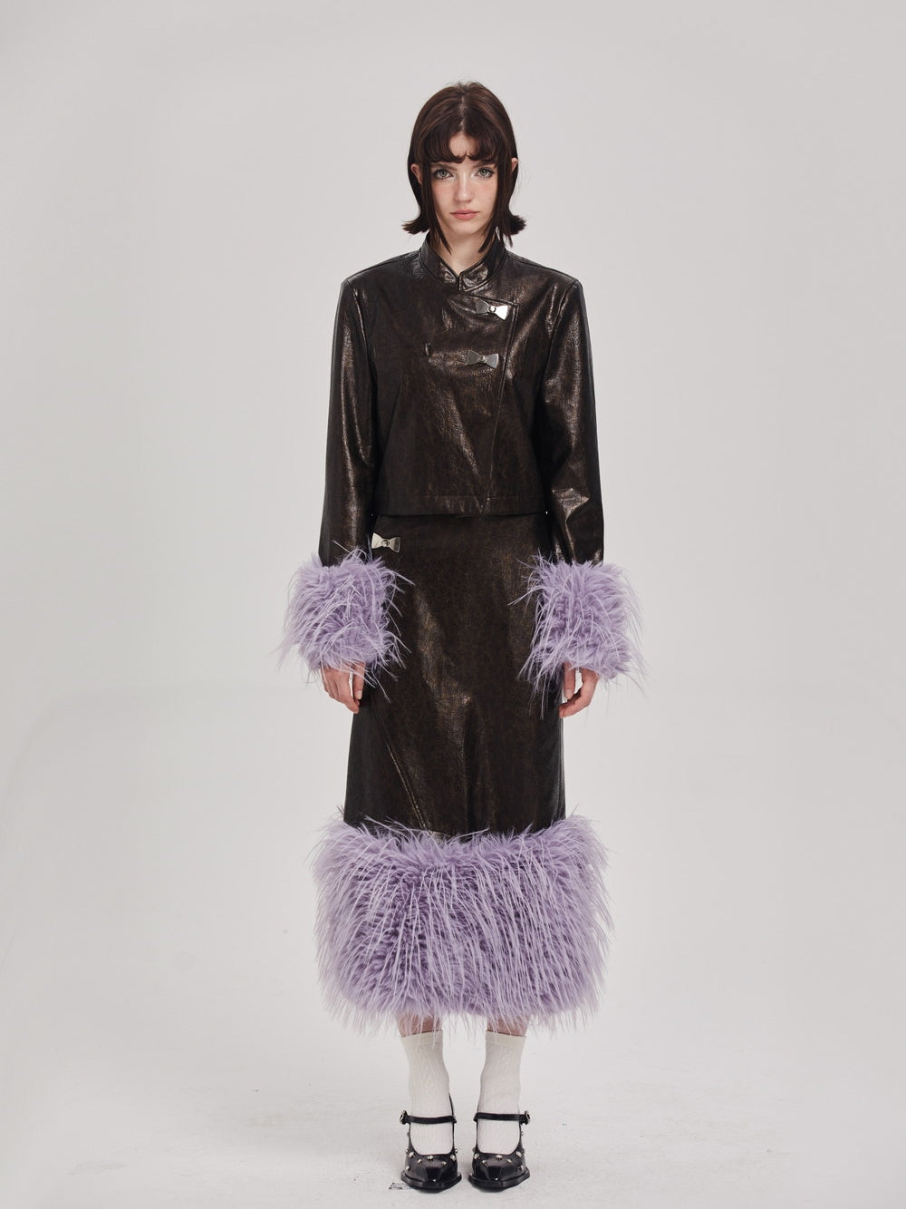 Tassel Leather Nichi Conspicuous Jacket&One-Piece