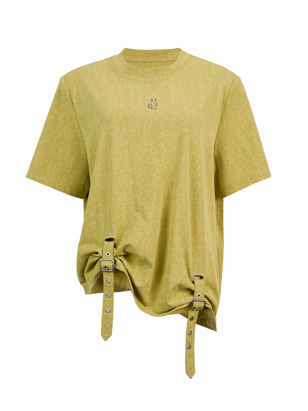 Belt Casual Roll-UP asymmetry Oversize T-Shirt