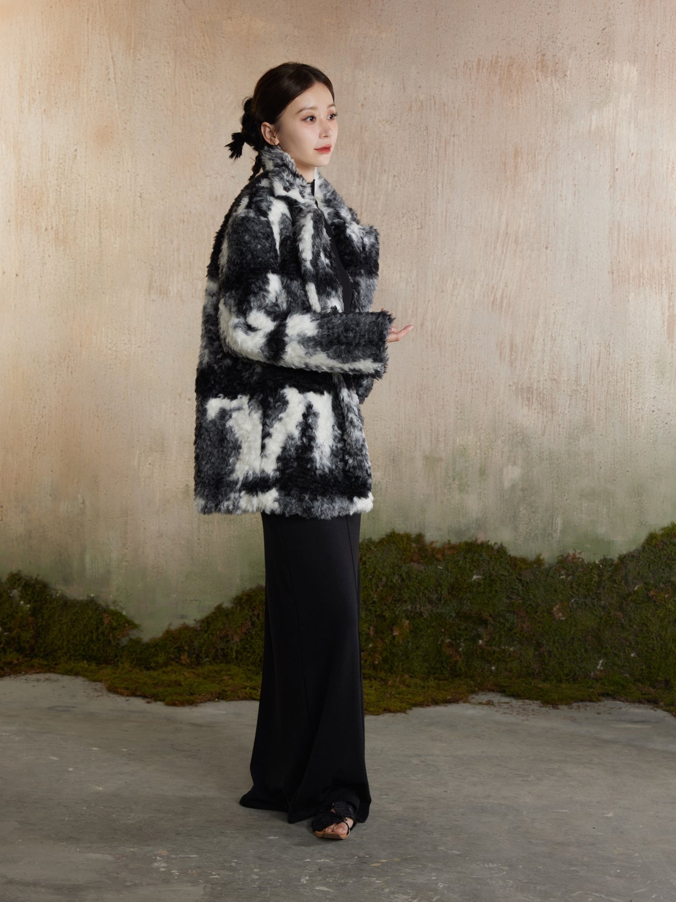 Speckled Fur Fluffily Warm Oversize Jacket