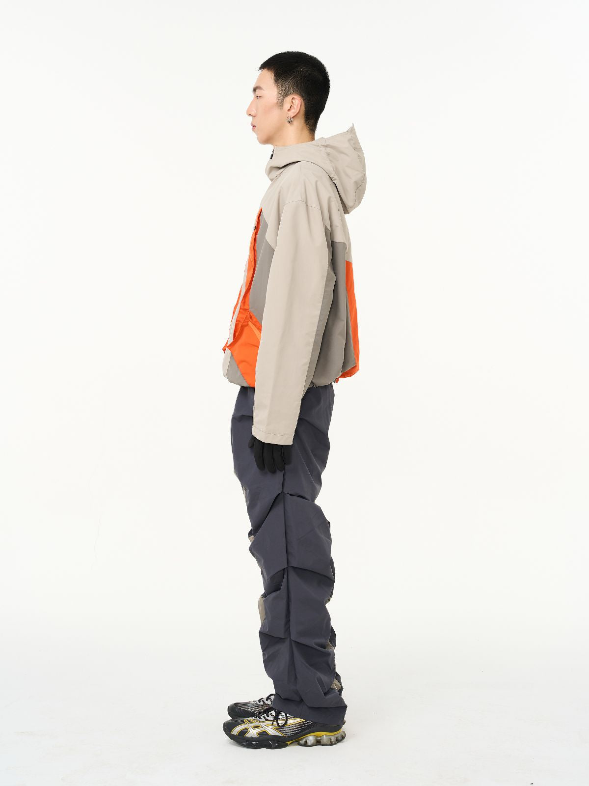 Kontrast Hoodie Colorfer Parka