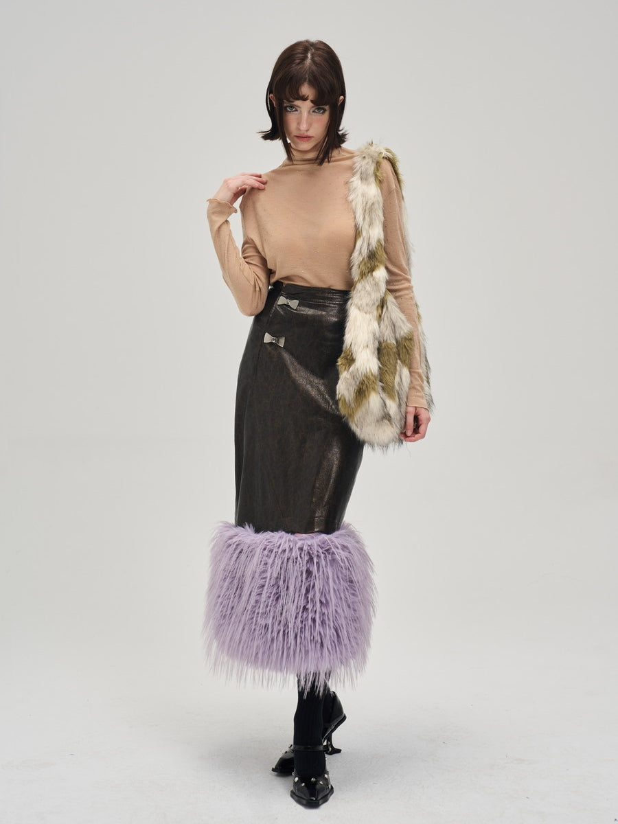 Bijou High-Neck Slim Plain Cutsew