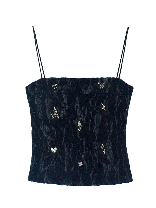 Tight Butterfly-Motif Elegant Inner Camisole