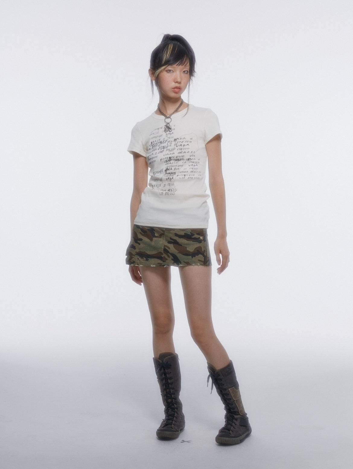 Words Retro Slim Casual T-Shirt