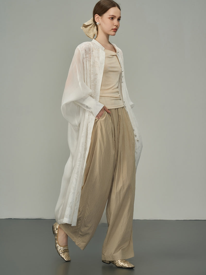 Wide-Leg Natural Loose Summer Pants – ARCANA ARCHIVE