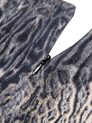 니치 레오파드 타이트 쿨 수트 탑 & 미니 스커트