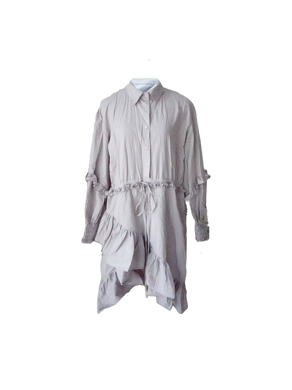 Asymmetrie-Frill-Blume Retro-Weste & Einköpfe