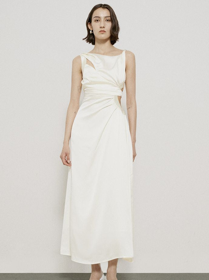 Side-cut Nichi Elegant Chic Long Summer One-piece
