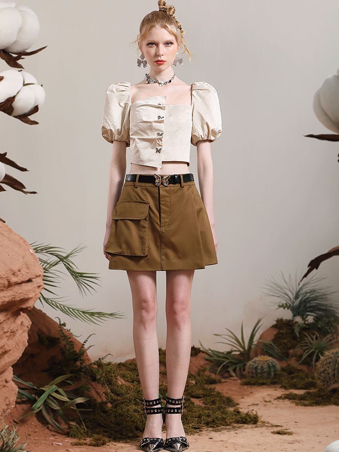 Mini jupe rétro décontractée