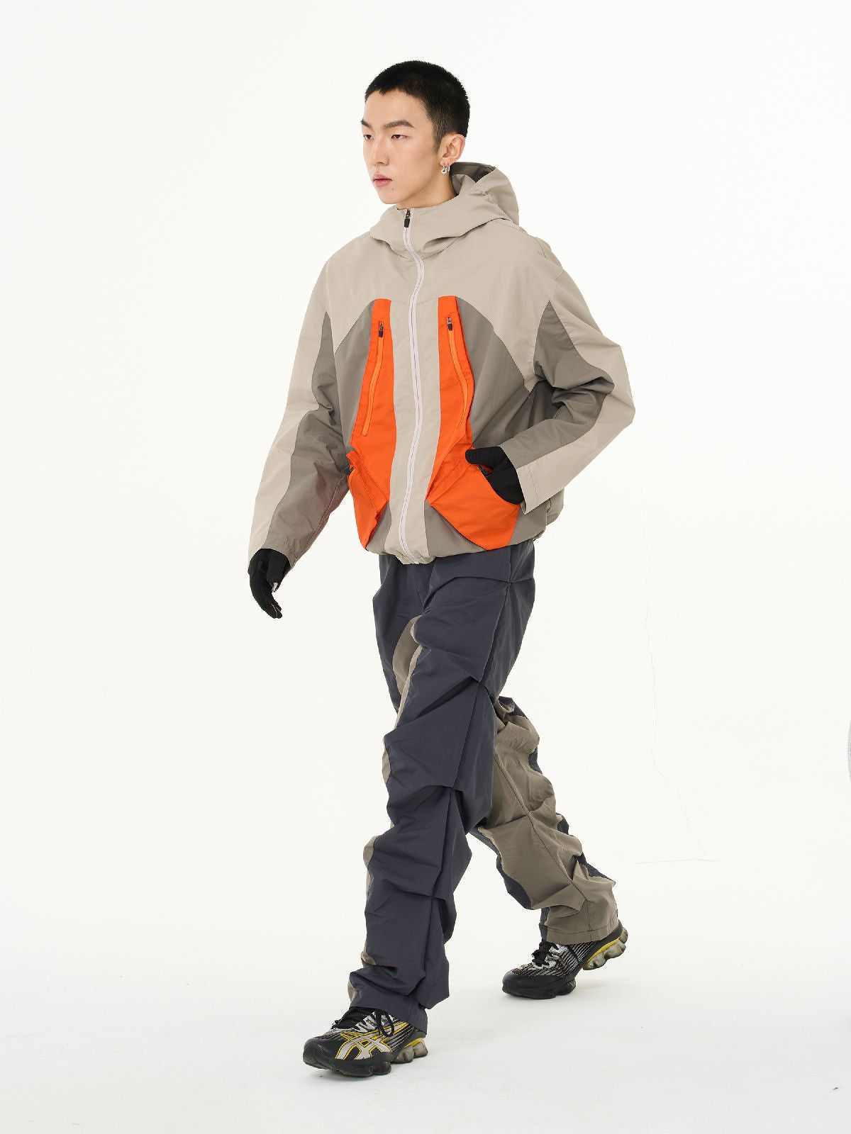 Kontrast Hoodie Colorfer Parka