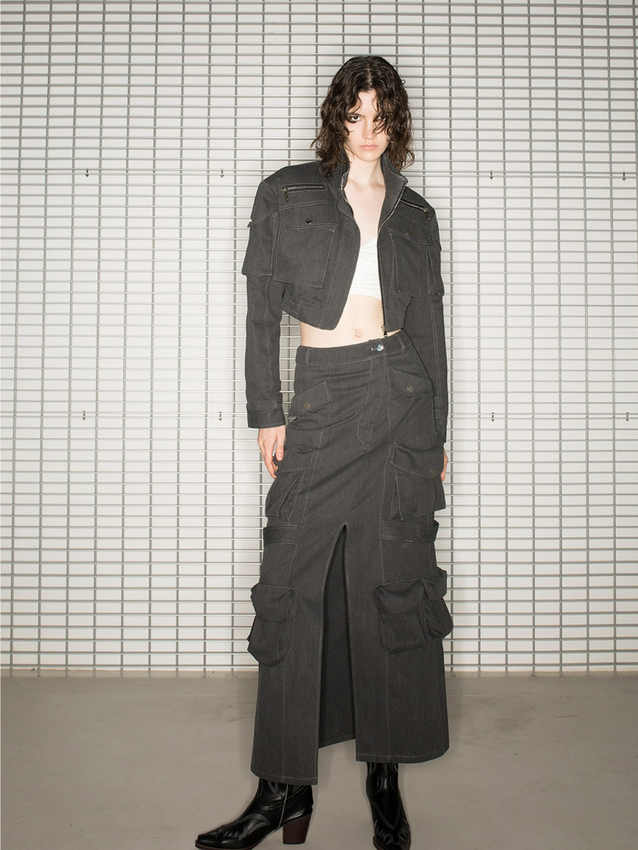 Casual Nichi Plain gutaussehende Kurzjacke & Langstachel