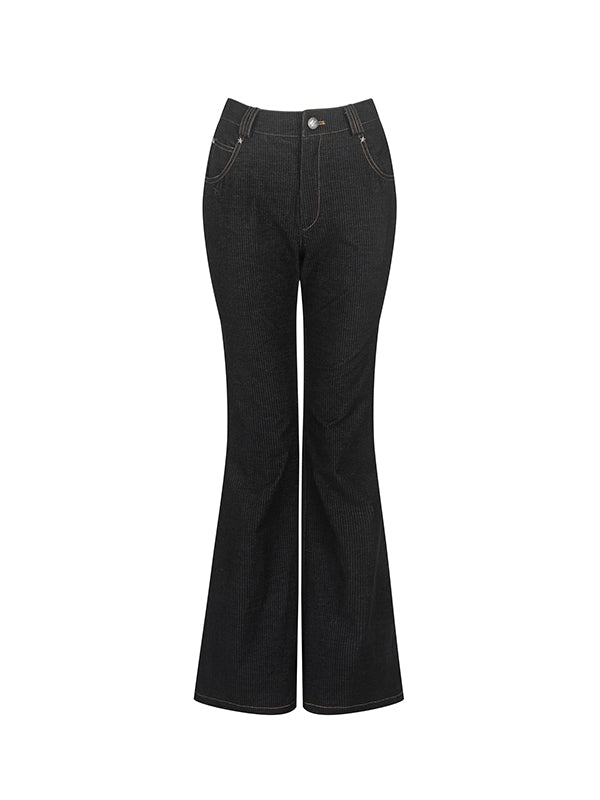 Jeans lässige, schlanke Casual Flare-Hose Casual Fit