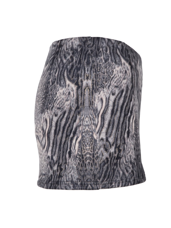 니치 레오파드 타이트 쿨 수트 탑 & 미니 스커트