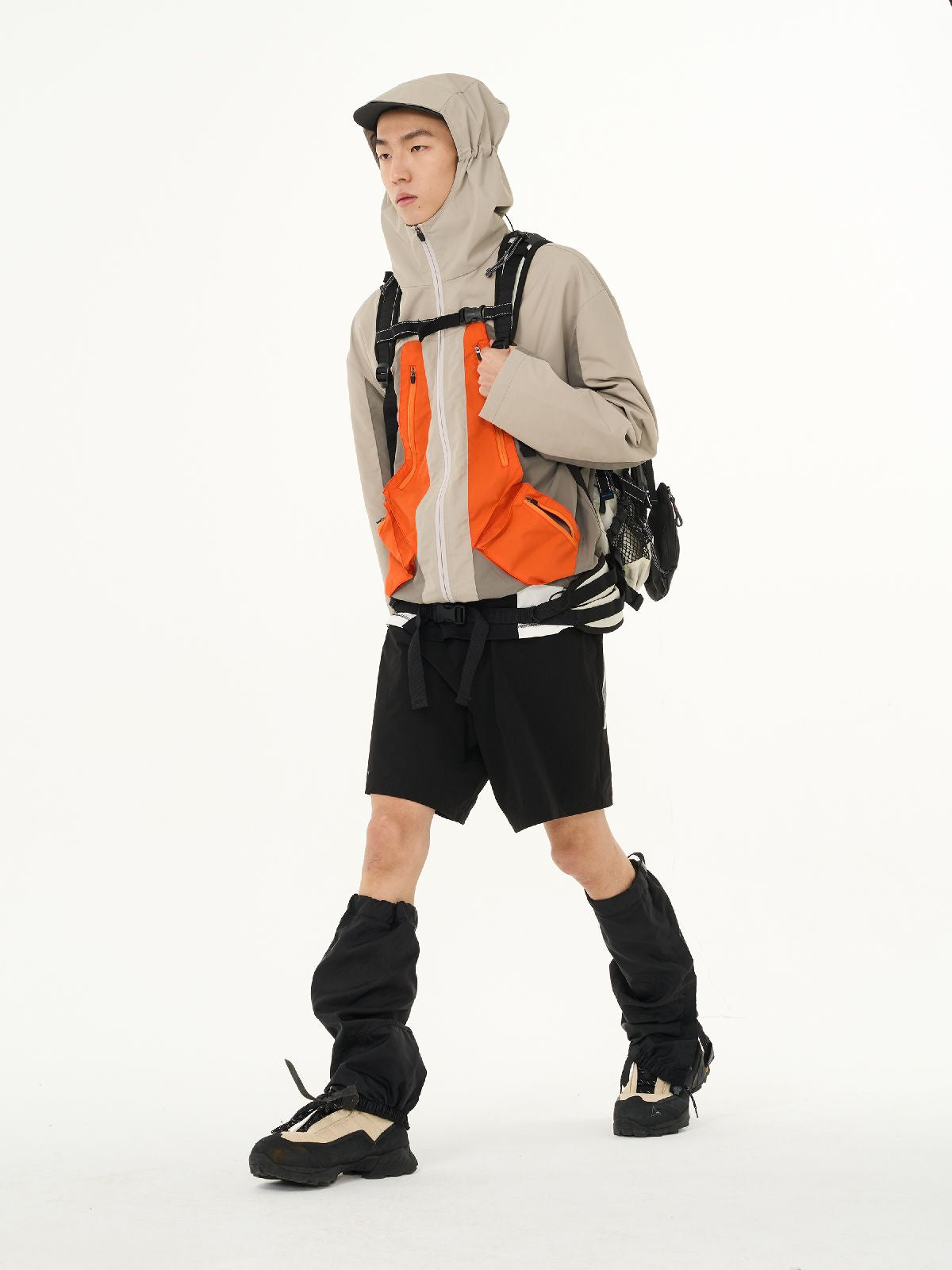 Kontrast Hoodie Colorfer Parka