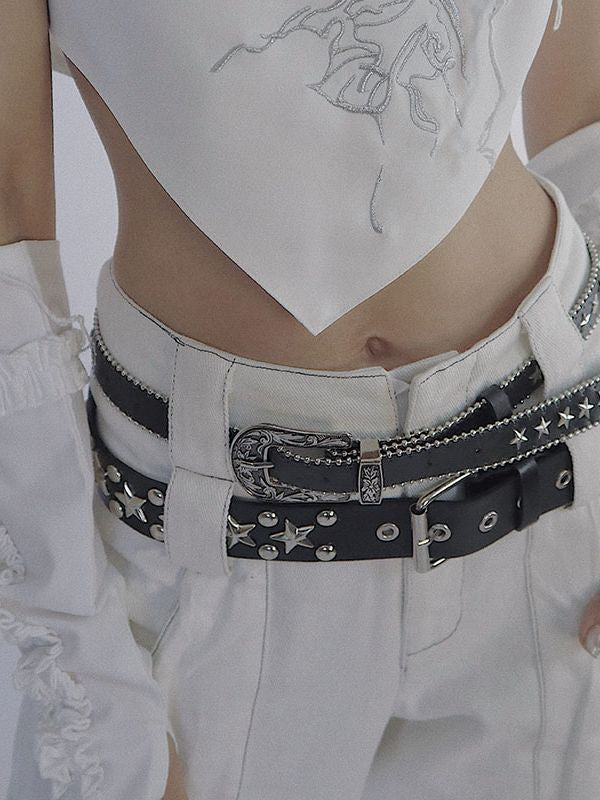 2 타입 스터드 악센트 벨트