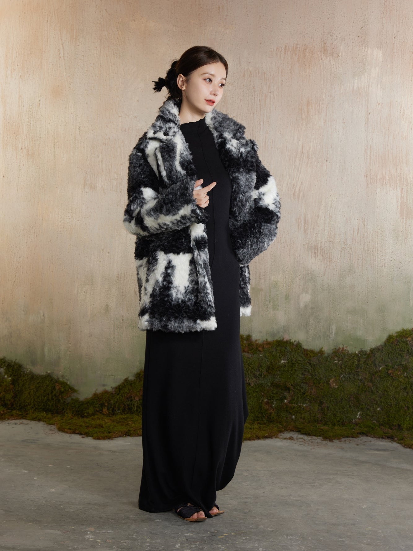 Speckled Fur Fluffily Warm Oversize Jacket