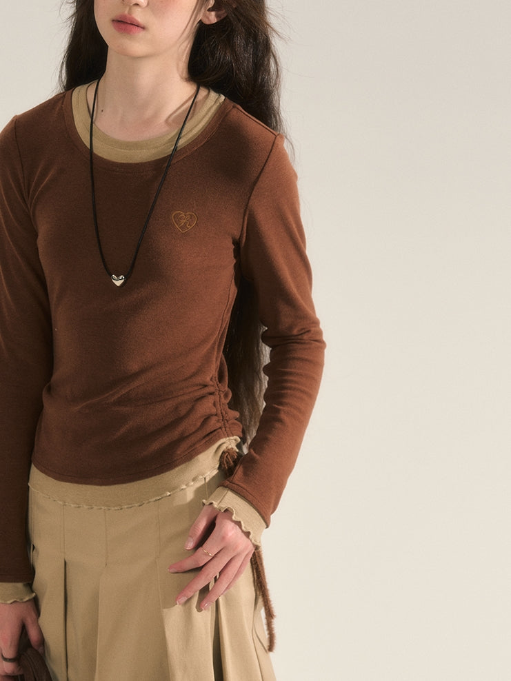 Drawstring Simple Casual Cutsew