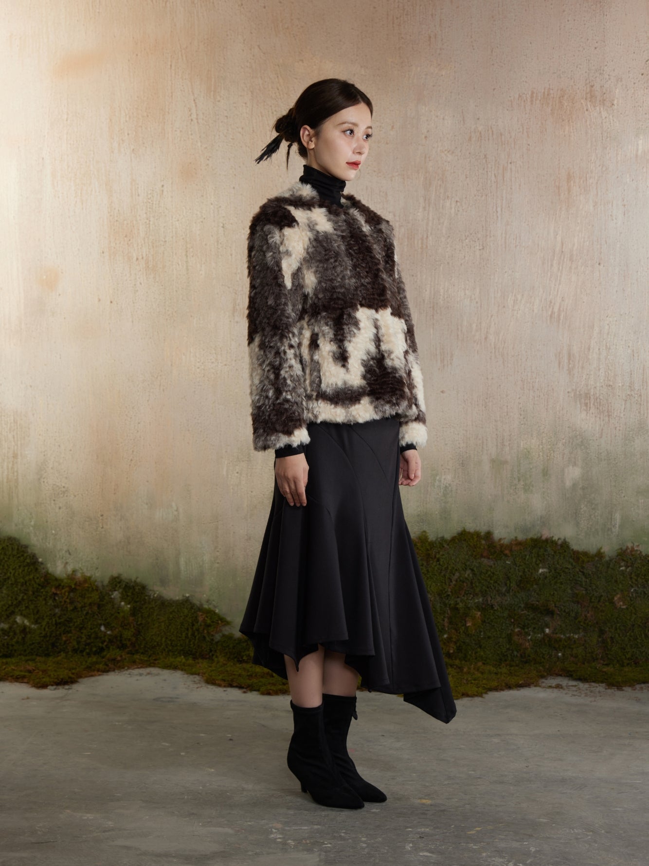 Speckled Fur Fluffily Warm Oversize Jacket