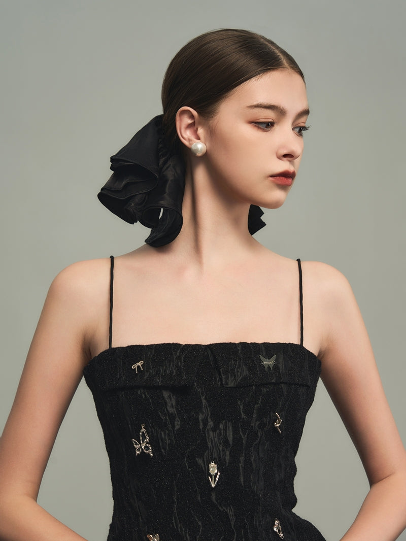 Tight Butterfly-Motif Elegant Inner Camisole