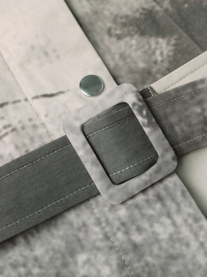 페인트 스프레이 오버사이즈 니치 롱 셔츠