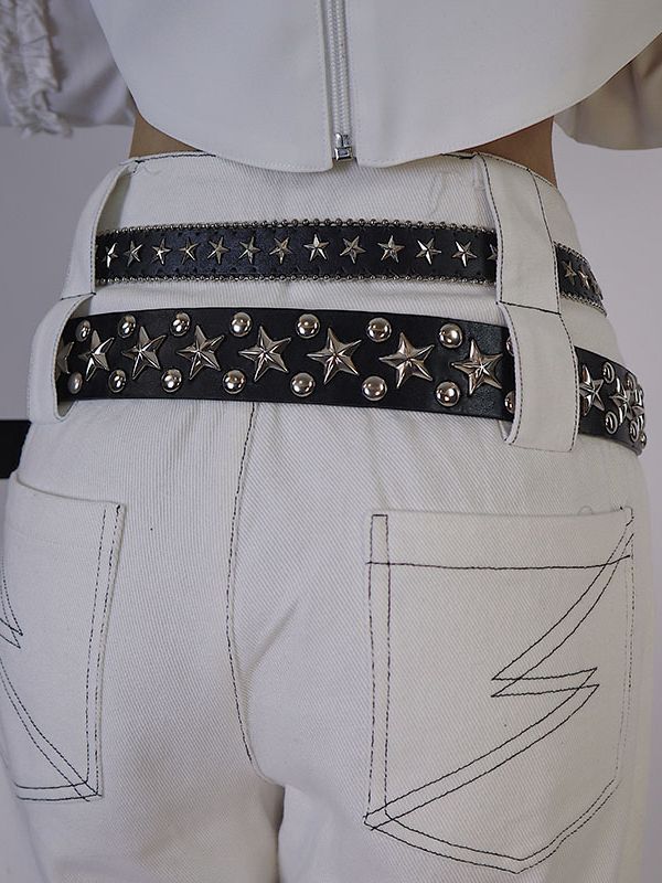 2 타입 스터드 악센트 벨트