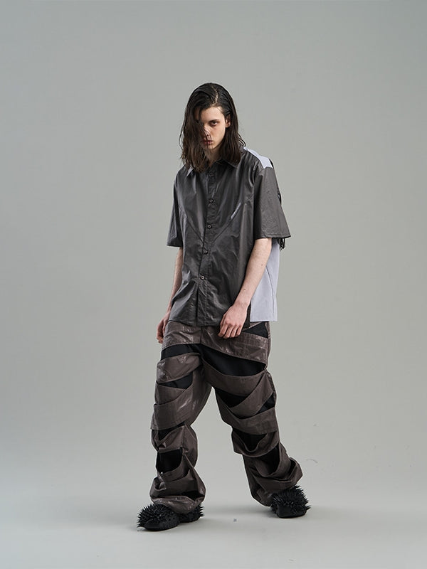 Tassel 대비 캐주얼 한 의식적인 니치 셔츠