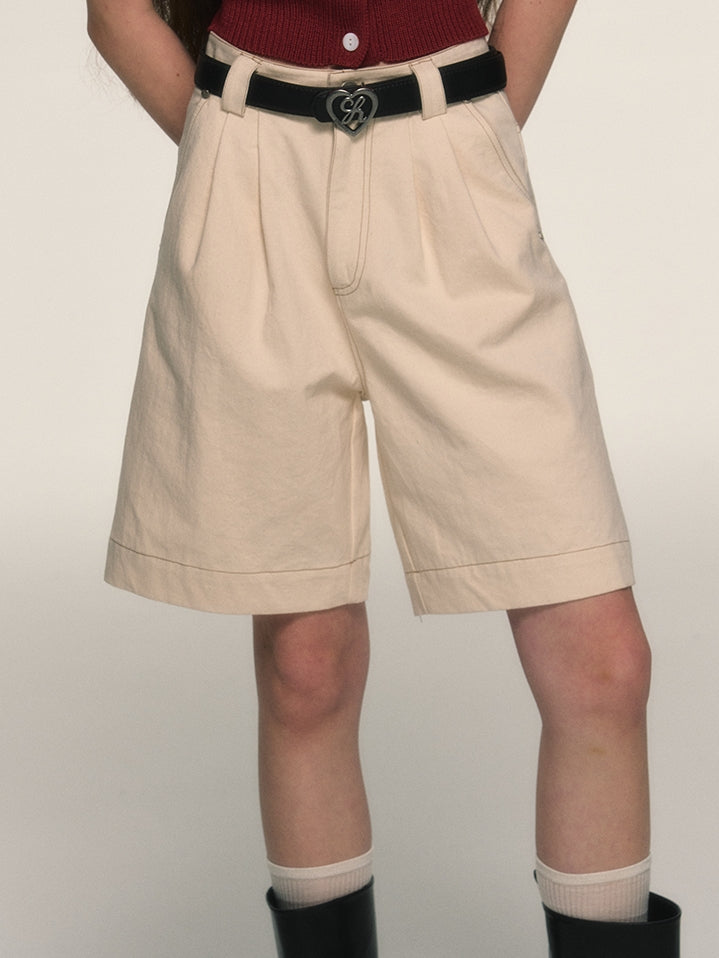 Denim Wide Casual Half-Pants