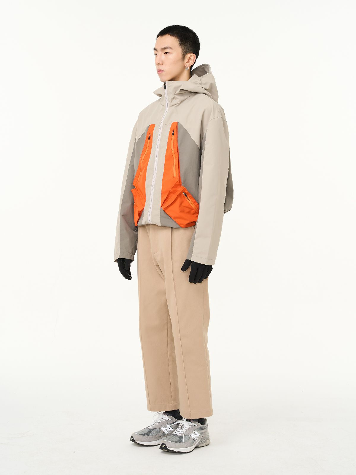 Kontrast Hoodie Colorfer Parka