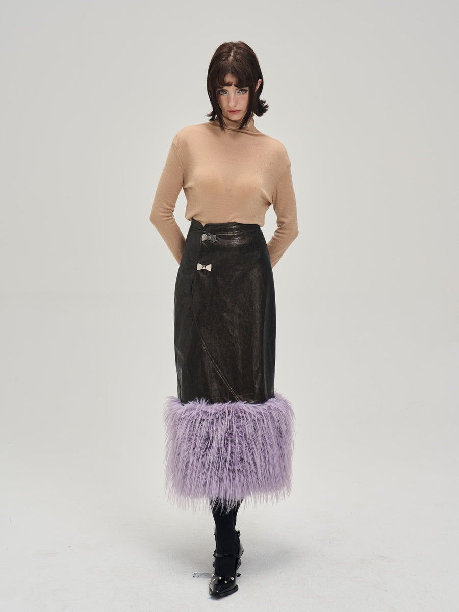 Bijou High-Neck Slim Plain Cutsew