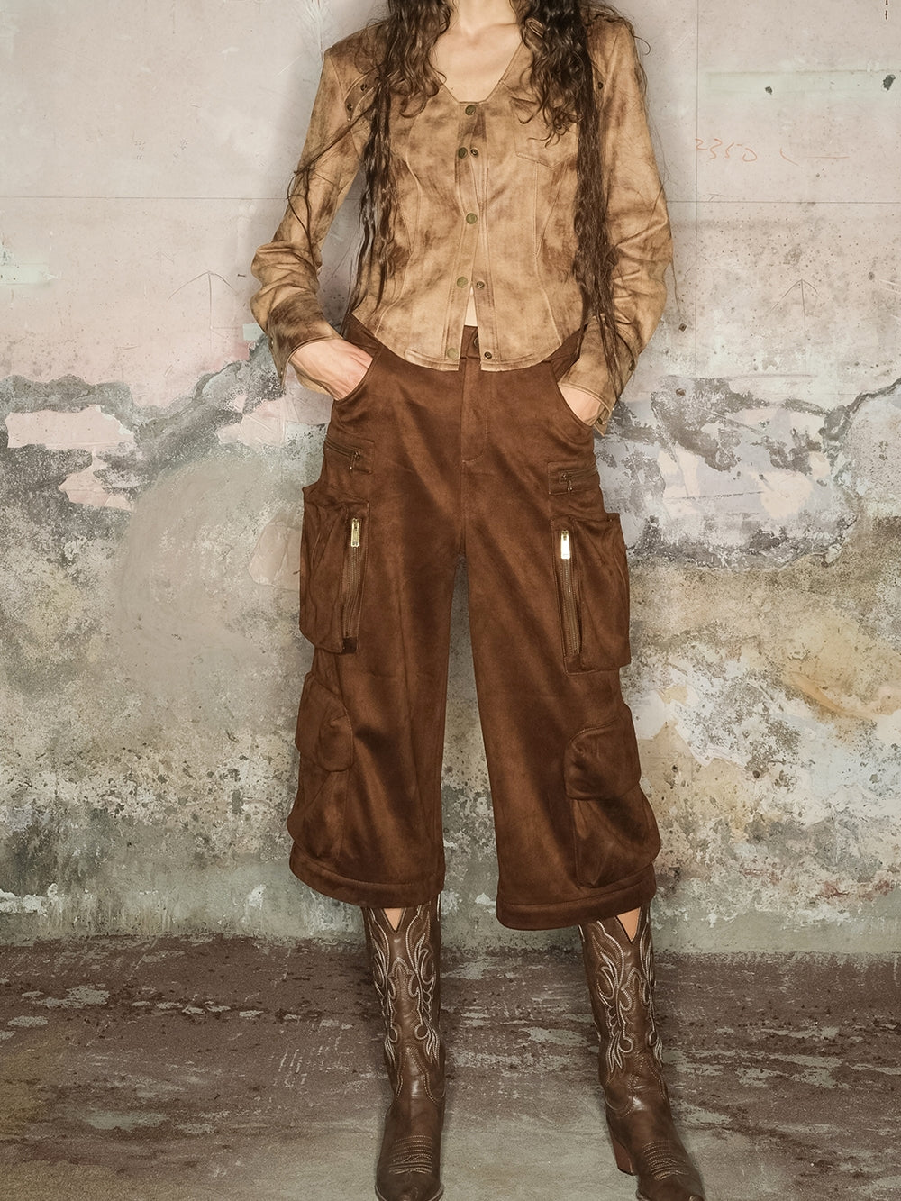 2way 사이드 포켓 캐주얼 느슨한 넓은 바지