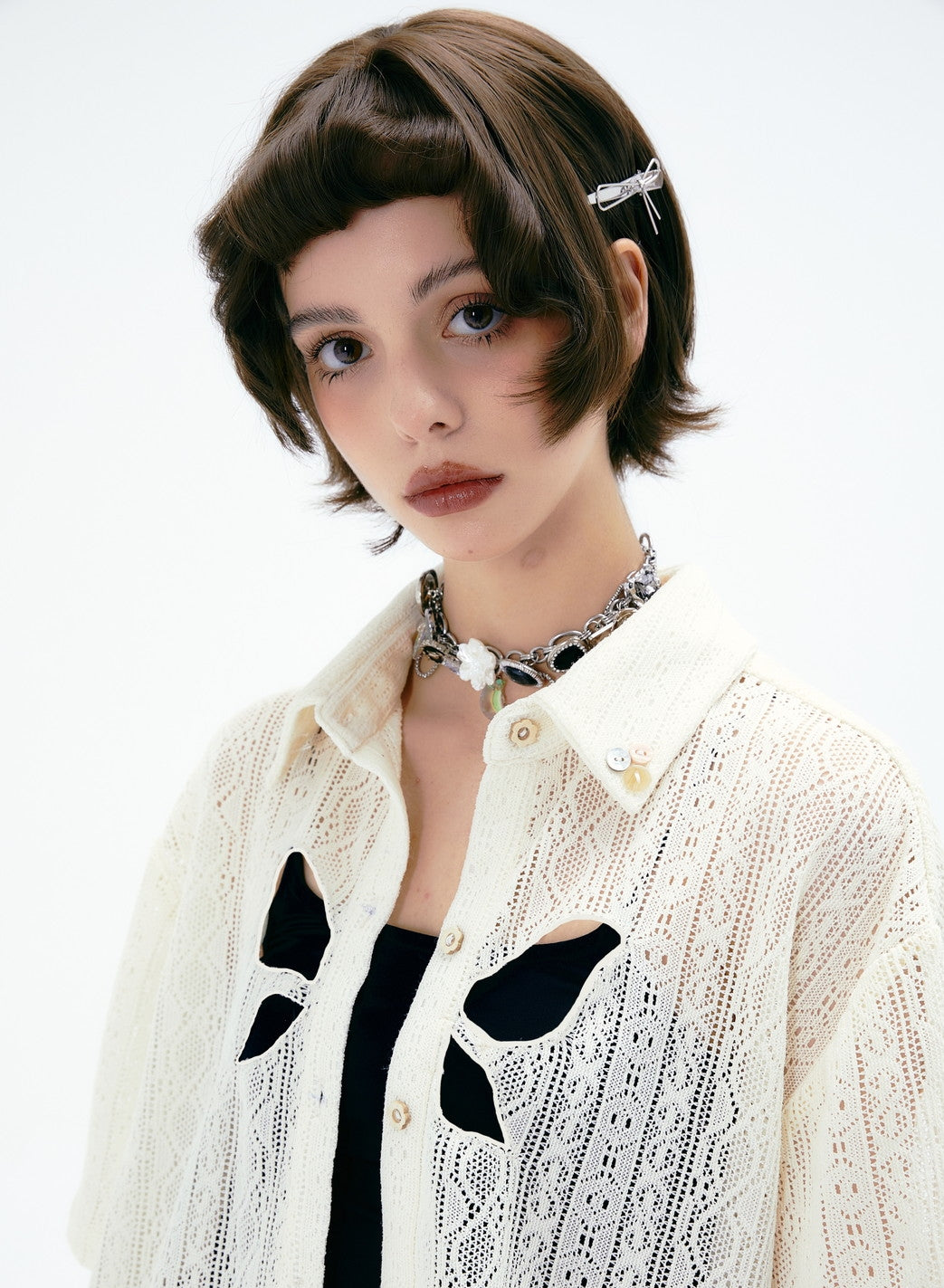 Sheer Nichi Mesh Spitzenhemd