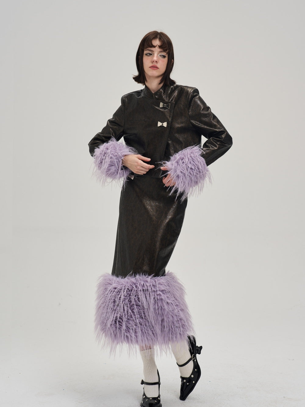 Tassel Leather Nichi Conspicuous Jacket&One-Piece
