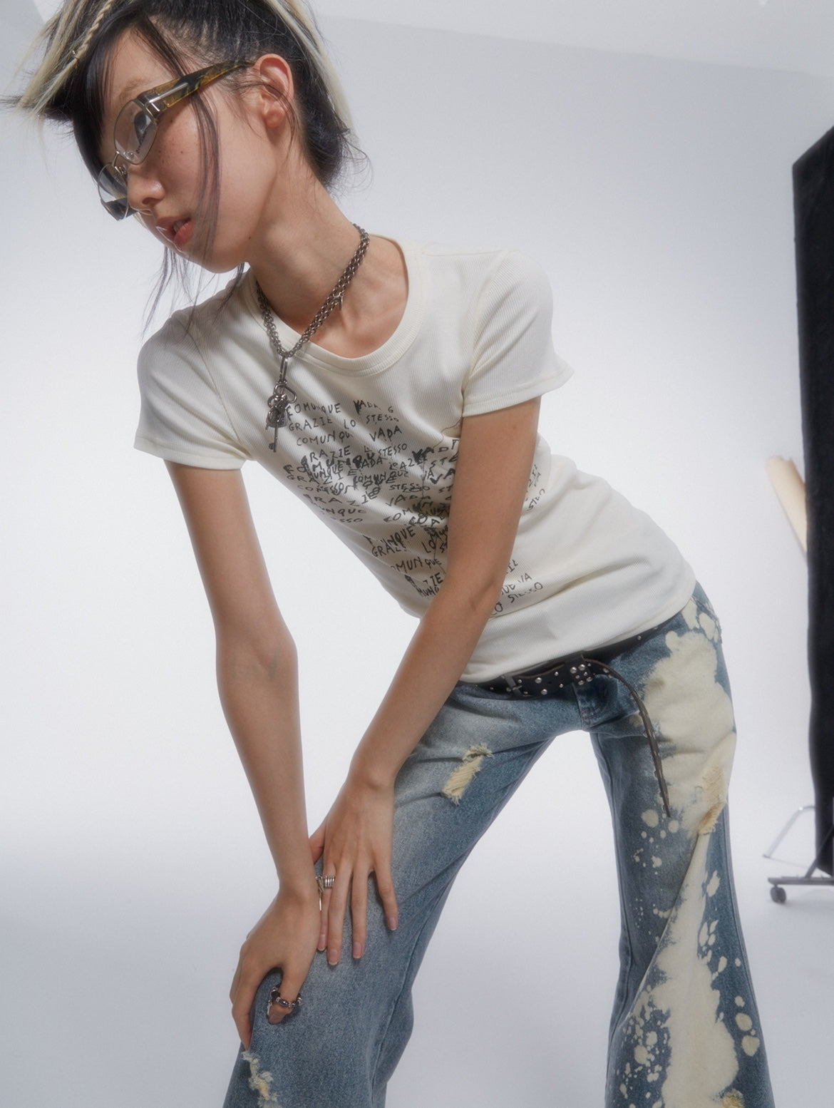 Words Retro Slim Casual T-Shirt