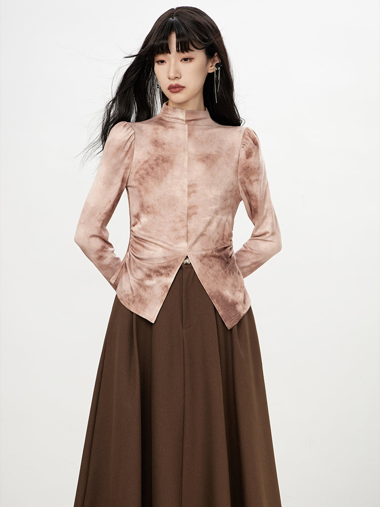 Tie-Dye Gradation Thin Slit Cutsew