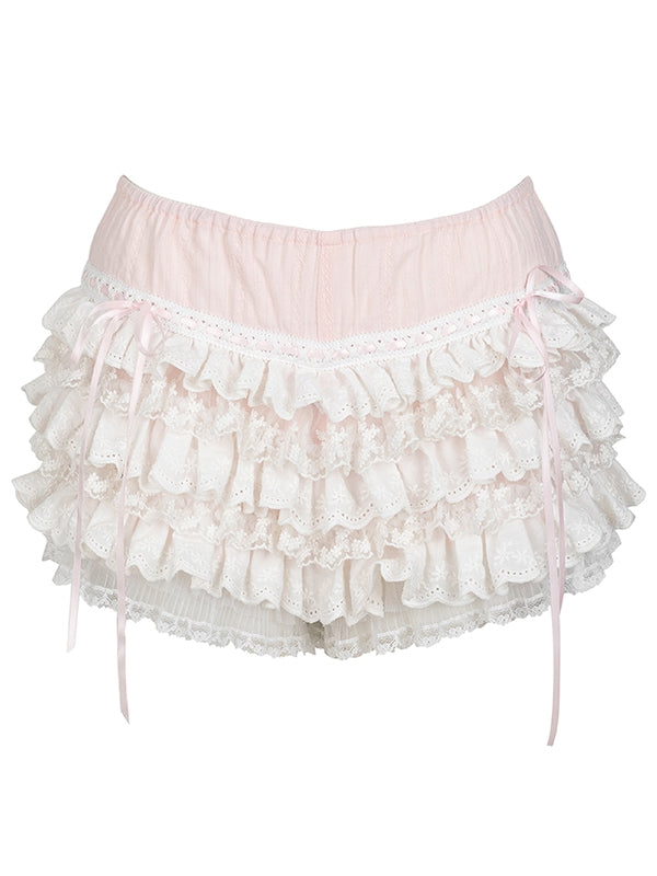 Lace-Up Rose Ribbon Princess Camisole&Short-Pants