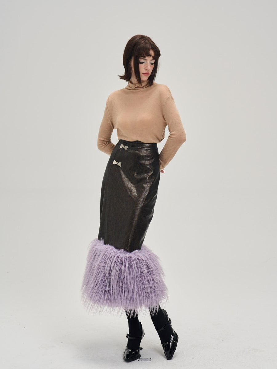 Bijou High-Neck Slim Plain Cutsew
